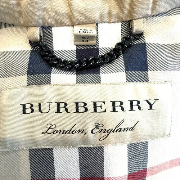 BURBERRY Harbourne Trench Coat Honey Size 2 - Picture 12 of 16